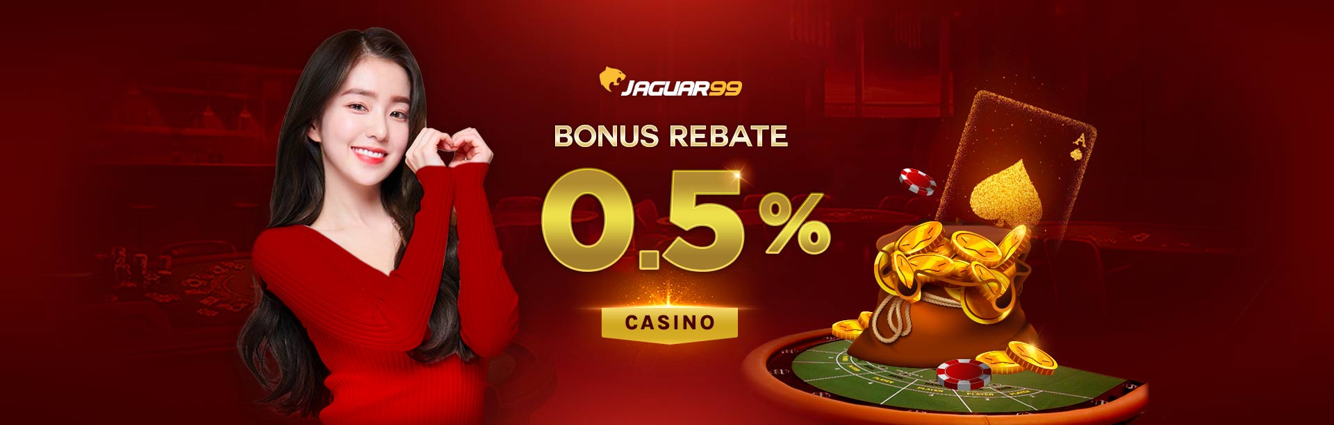 Jaguar99 Bonus Rebate 0.5% Casino